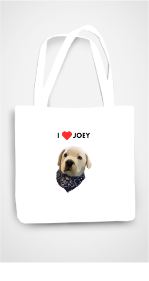 Unisex AOP Tote Bag - White Standard with Joey Love