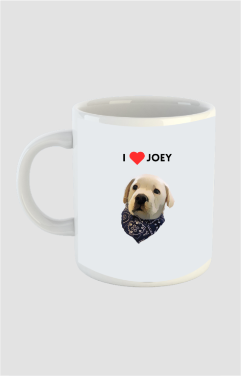 Unisex White Coffee Mug - 11 oz with Joey Love